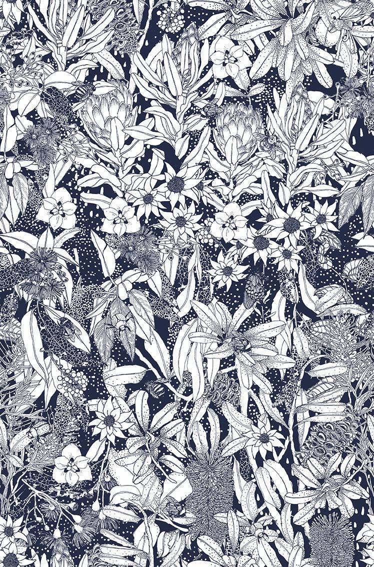 Monochrome Natives I Wallpaper