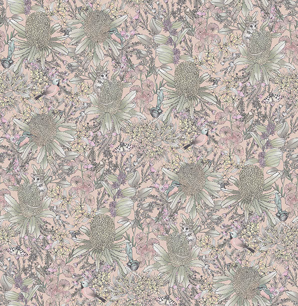 Banksia and Myrtle Wallpaper