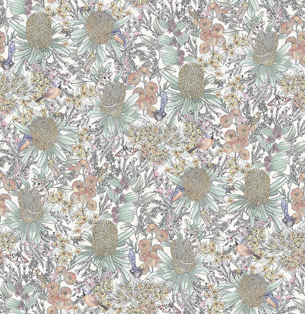 Banksia and Myrtle Wallpaper