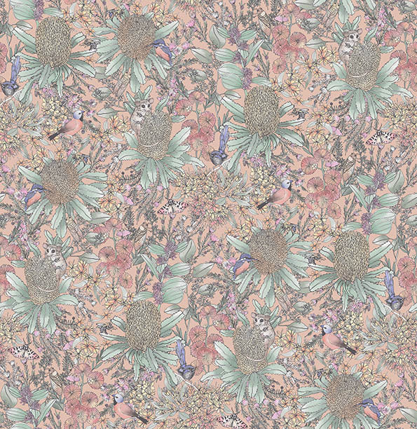 Banksia and Myrtle Wallpaper