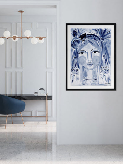 Creative Indigo Framed Art Print