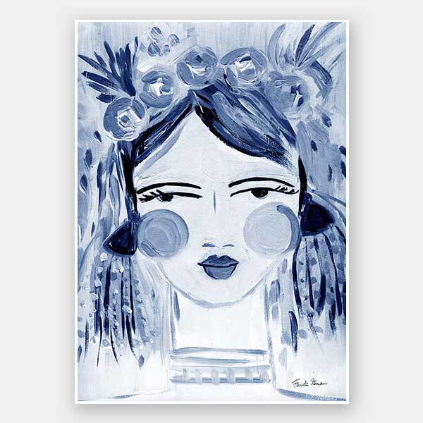 Expressive Indigo Unframed Art Print