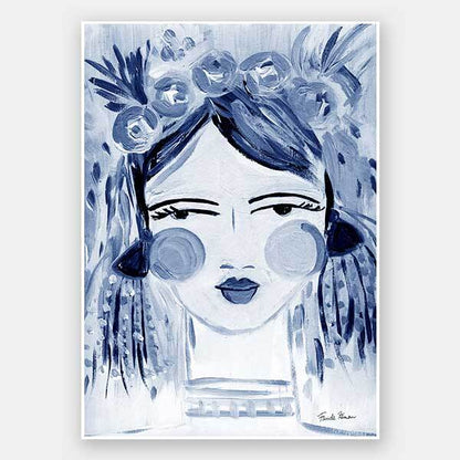 Expressive Indigo Unframed Art Print