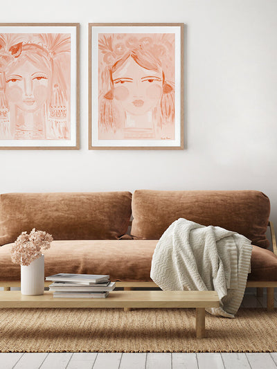 Expressive Peach Framed Art Print | Lifestyle