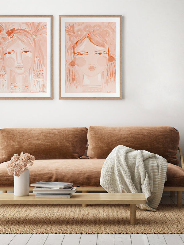 Expressive Peach Framed Art Print | Lifestyle