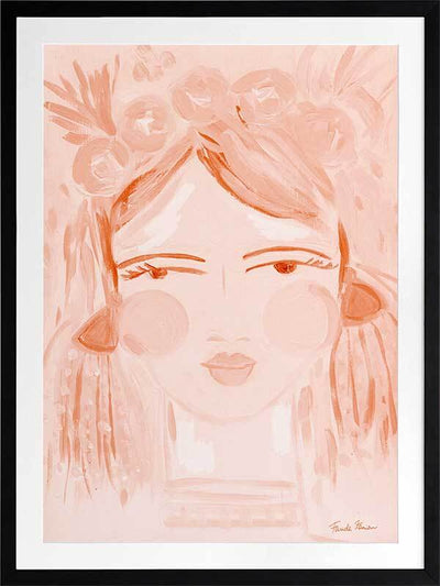 Expressive Peach Framed Art Print