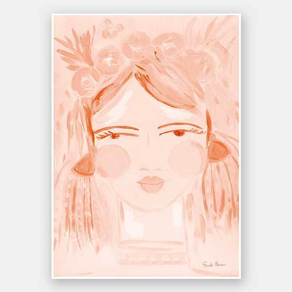 Expressive Peach Unframed Art Print