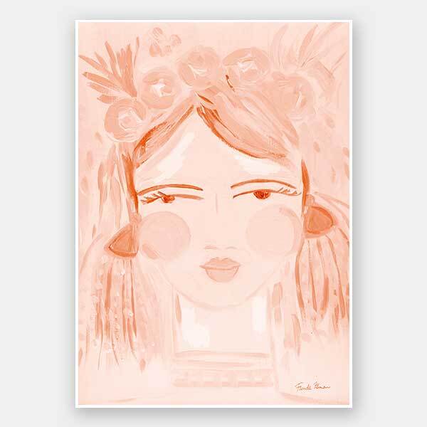 Expressive Peach Unframed Art Print