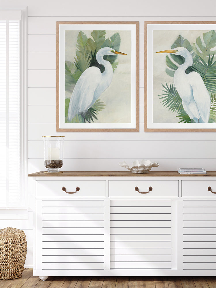 Wandering Egret I Framed Art Print | Lifestyle