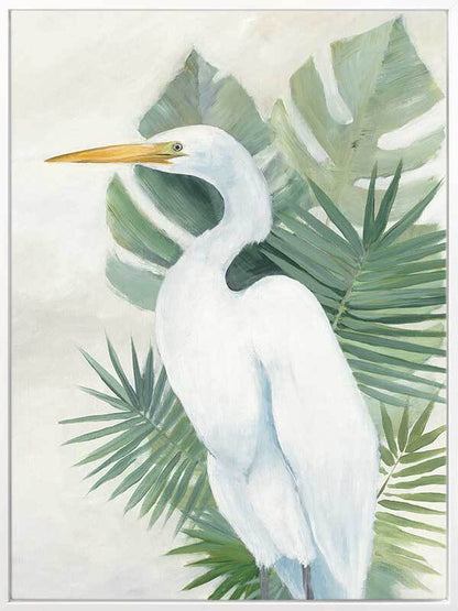 Wandering Egret II Canvas Art Print