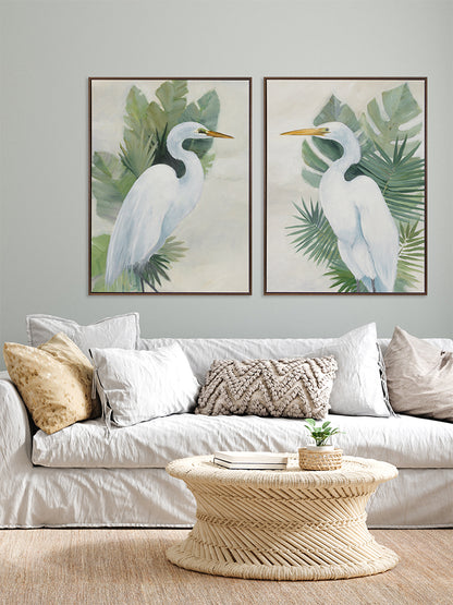 Wandering Egret II Canvas Art Print