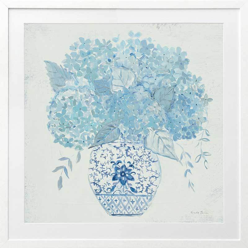 Ginger Jar Hydrangea Framed Art Print