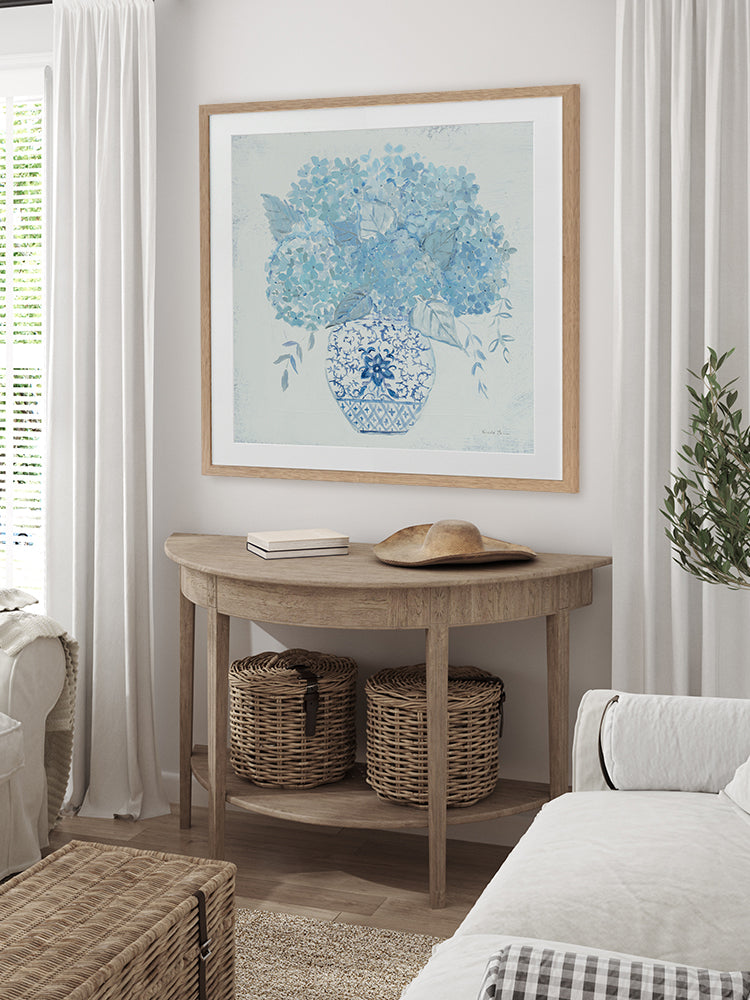 Ginger Jar Hydrangea Framed Art Print