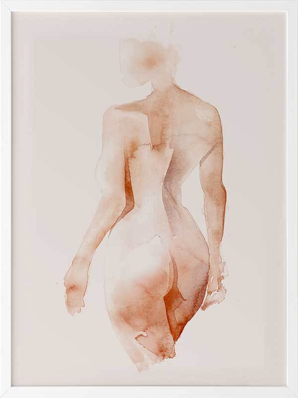 Flawless Female Peach I Framed Art Print