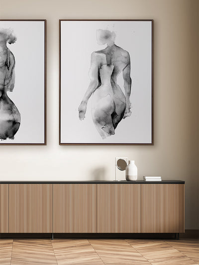 Flawless Female Charcoal I Canvas Art Print | Lifestyle