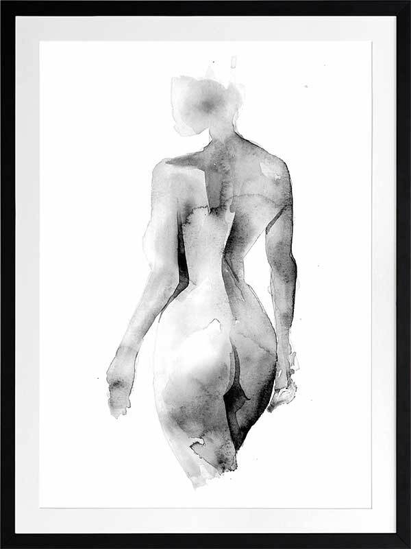 Flawless Female Charcoal I Framed Art Print