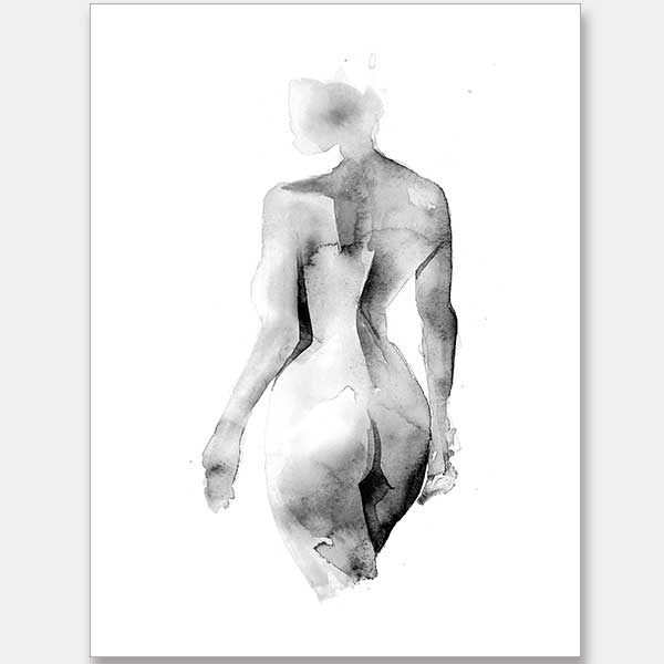Flawless Female Charcoal I Unframed Art Print