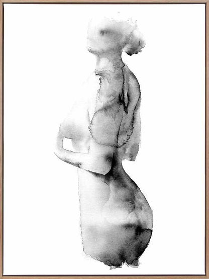 Flawless Female Charcoal II Canvas Art Print