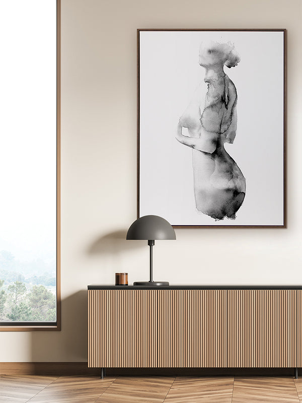 Flawless Female Charcoal II Canvas Art Print | Lifestyle