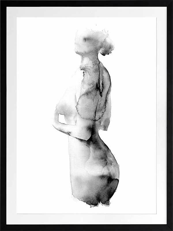 Flawless Female Charcoal II Framed Art Print