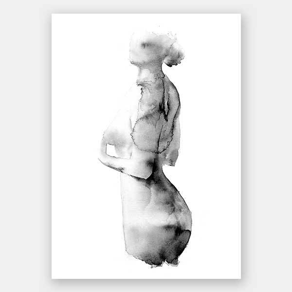 Flawless Female Charcoal II Unframed Art Print