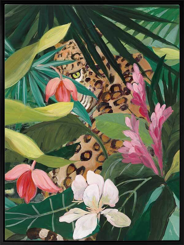 Jungle Peekaboo Leopard Canvas Art Print