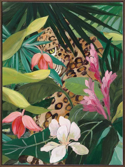 Jungle Peekaboo Leopard Canvas Art Print