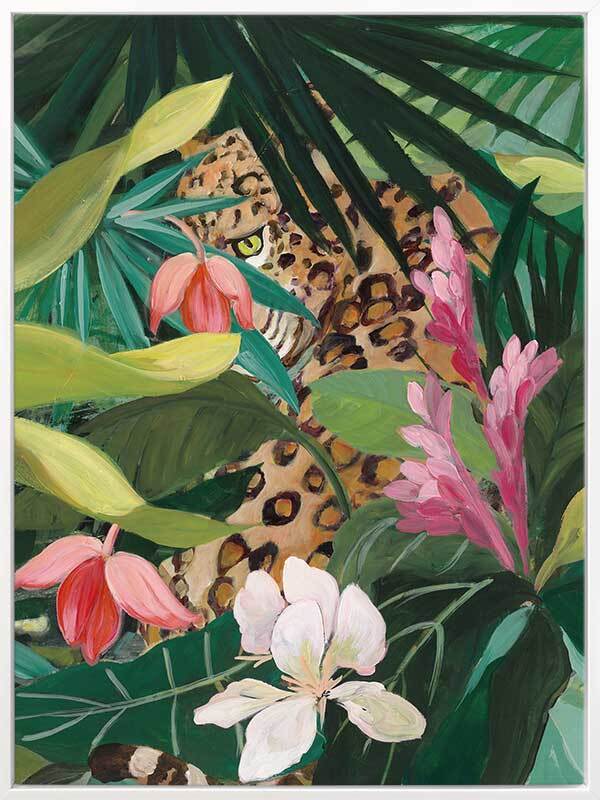 Jungle Peekaboo Leopard Canvas Art Print