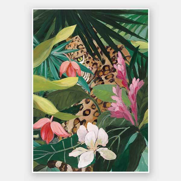 Jungle Peekaboo Leopard Unframed Art Print