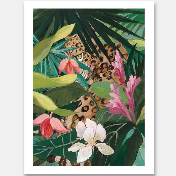 Jungle Peekaboo Leopard Unframed Art Print