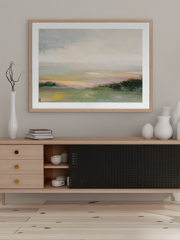 Pastel Seascape Framed Art Print | Lifestyle