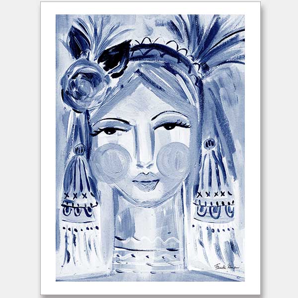 Creative Indigo Unframed Art Print