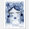 Expressive Indigo Unframed Art Print