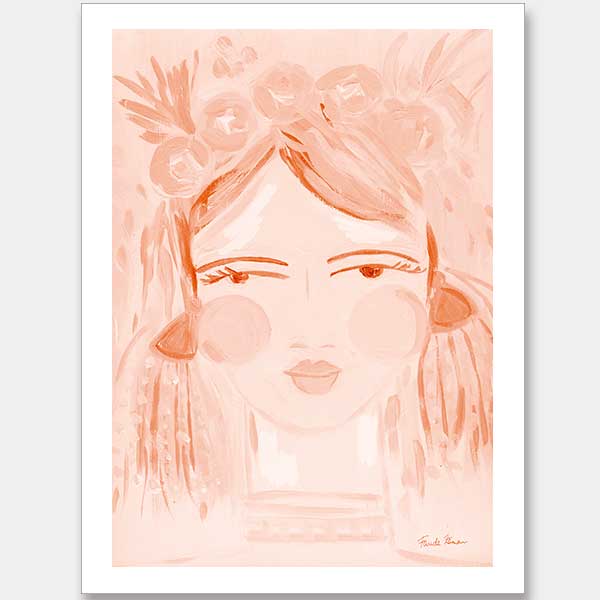 Expressive Peach Unframed Art Print