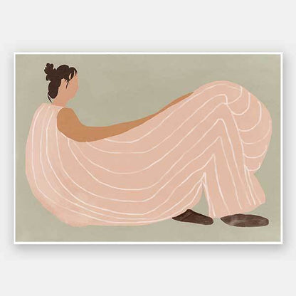 Lilian lounges Unframed Art Print