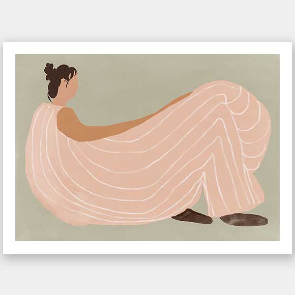Lilian lounges Unframed Art Print