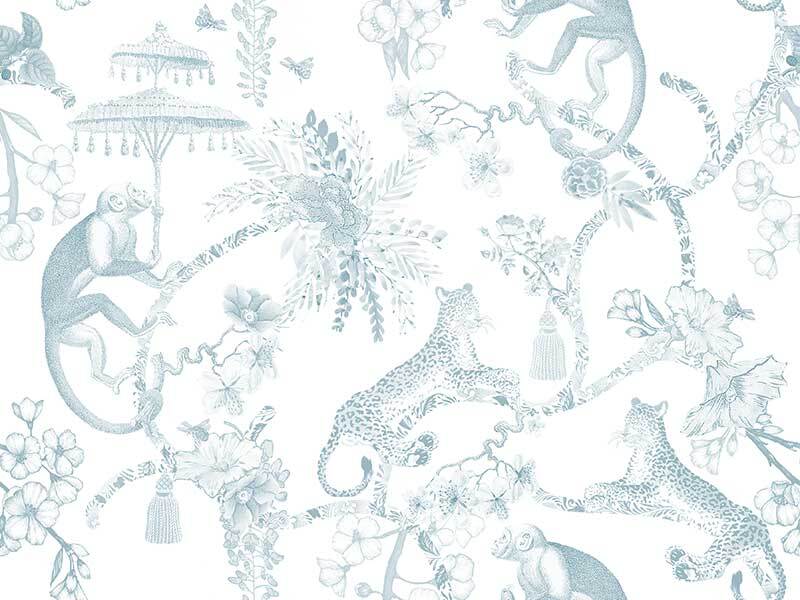 British Colonial Wallpaper