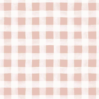 Gingham with White Stripes Wallpaper