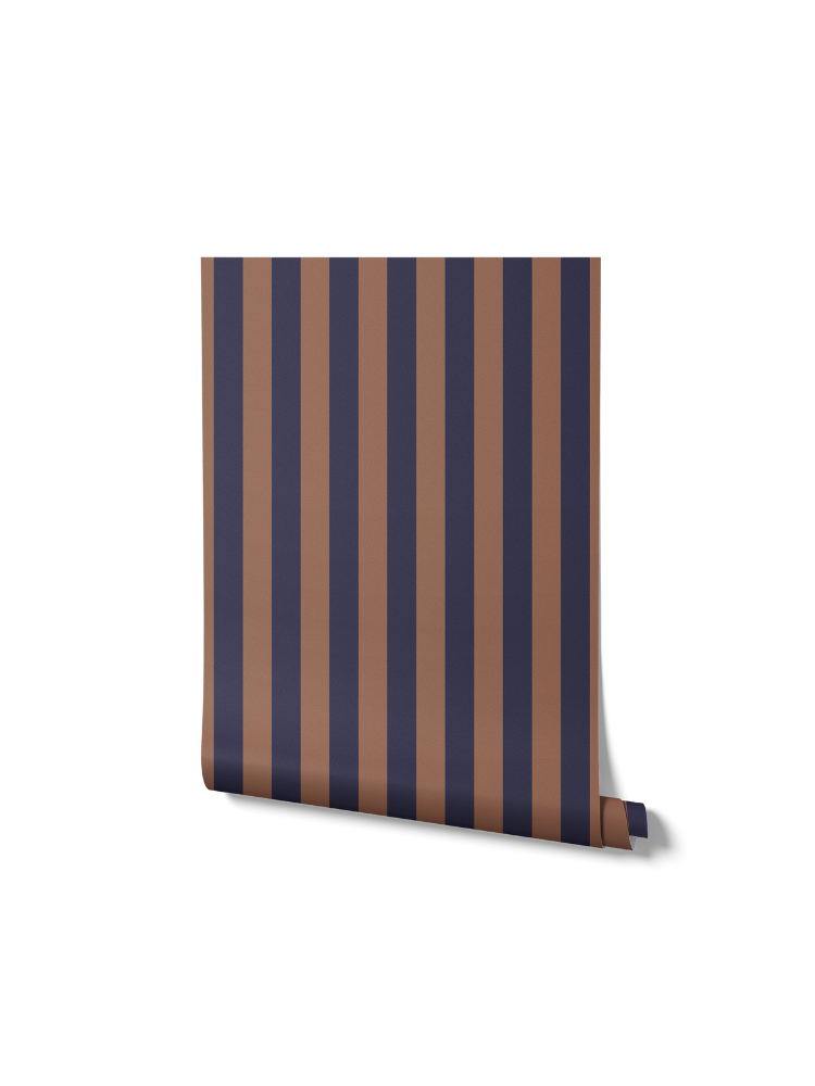 Wanderer Stripes Blue Ember Wallpaper
