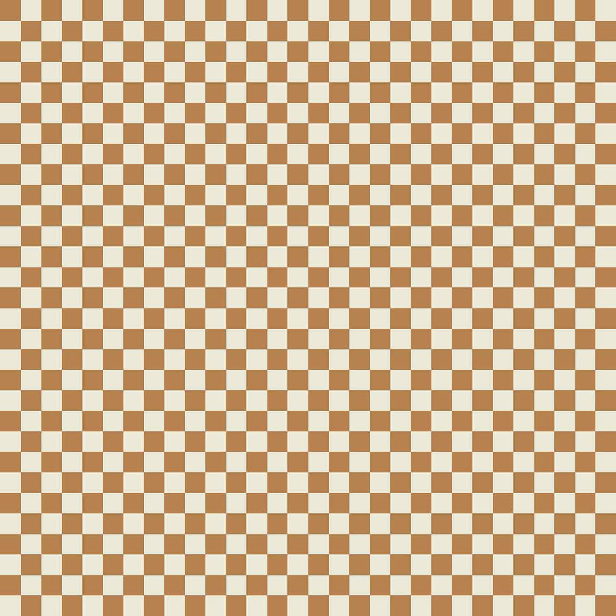 Harvest Check Burnt Honey Wallpaper