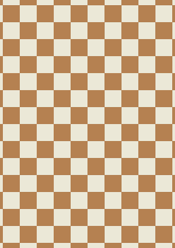Harvest Check Burnt Honey Wallpaper