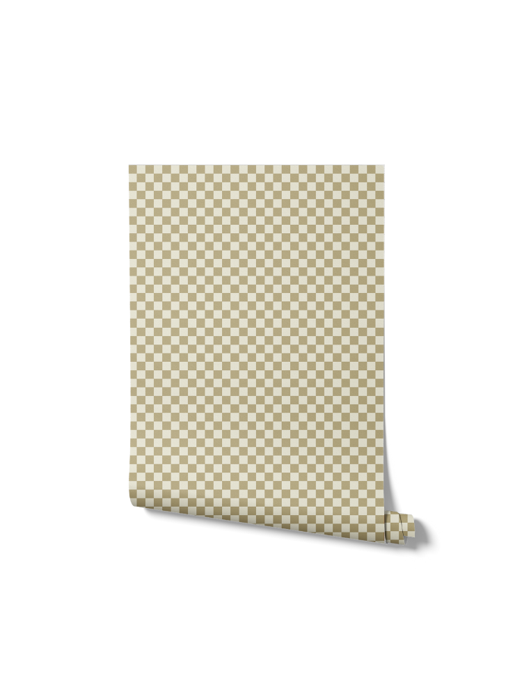 Harvest Check Burnt Honey Wallpaper