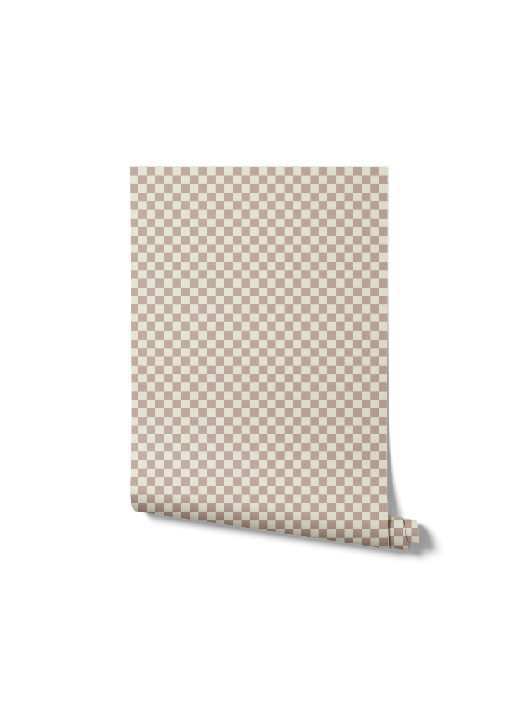 Harvest Check Burnt Honey Wallpaper