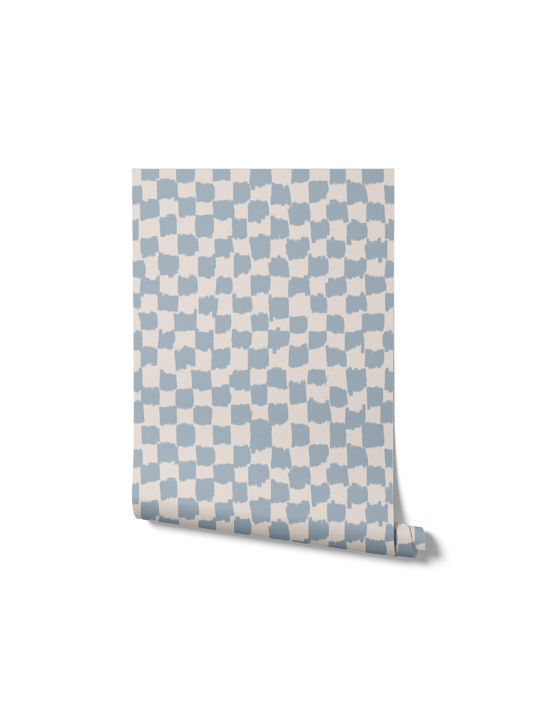 Checkerboard Sky Blue Wallpaper