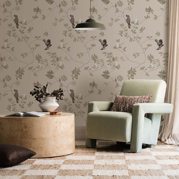 Fluttering Foliage Pink Cloud Wallpaper | Lifestyle