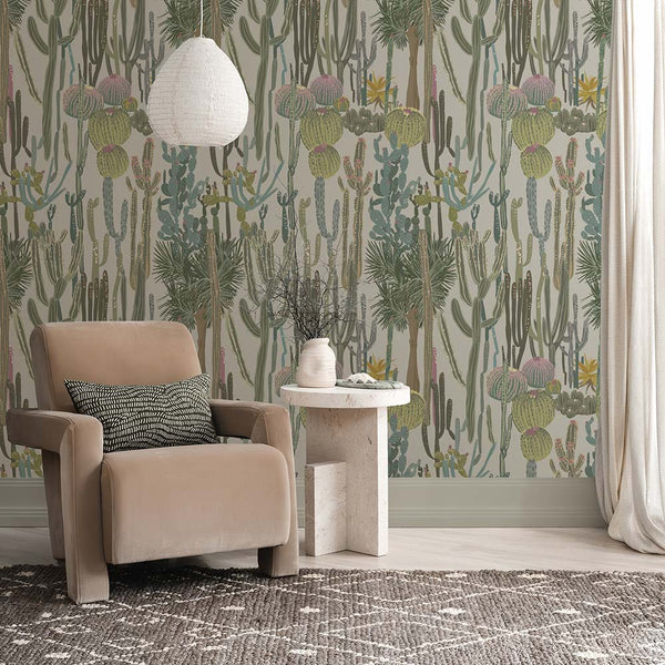 Cactus Patch Desert Glow Wallpaper | Lifestyle