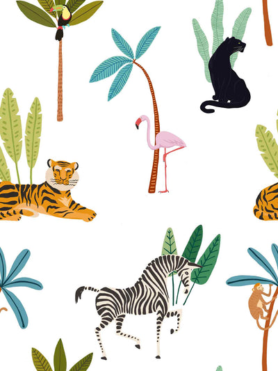 Jungle Party Safari Sun Wallpaper