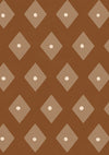 Tiny diamond picnic motifs in a crisp repeating grid on rich dark brown, from the Little Tails Collection by Urban Road.