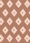 Tiny diamond picnic motifs in a neat repeating grid on rosewood, from the Little Tails Collection by Urban Road.