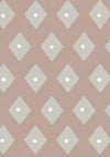 Tiny diamond picnic motifs in a tidy repeating grid on ash rose, from the Little Tails Collection by Urban Road.